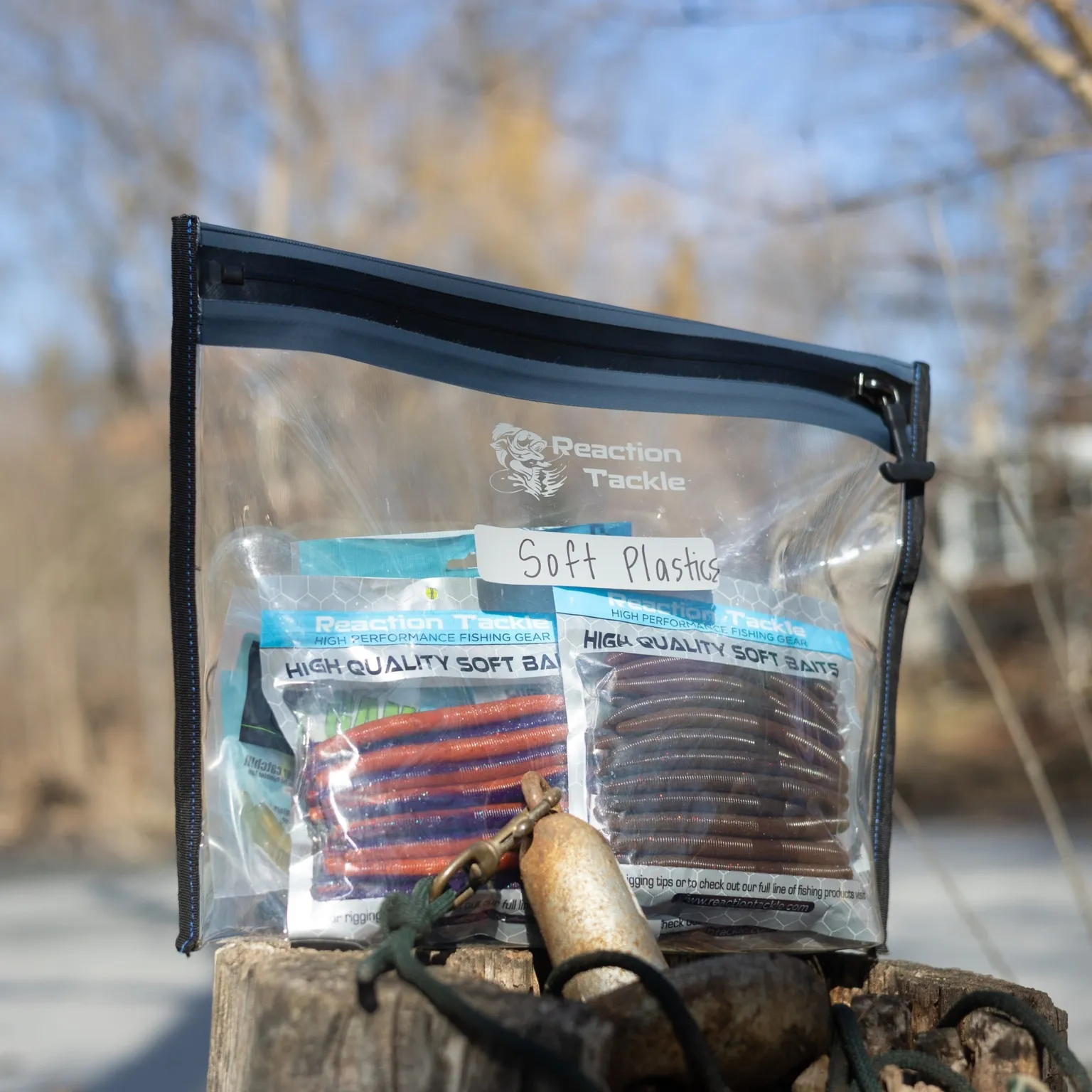 Reaction Tackle 100% Waterproof Tackle Storage Bags - Airtight and Waterproof  – 2PK